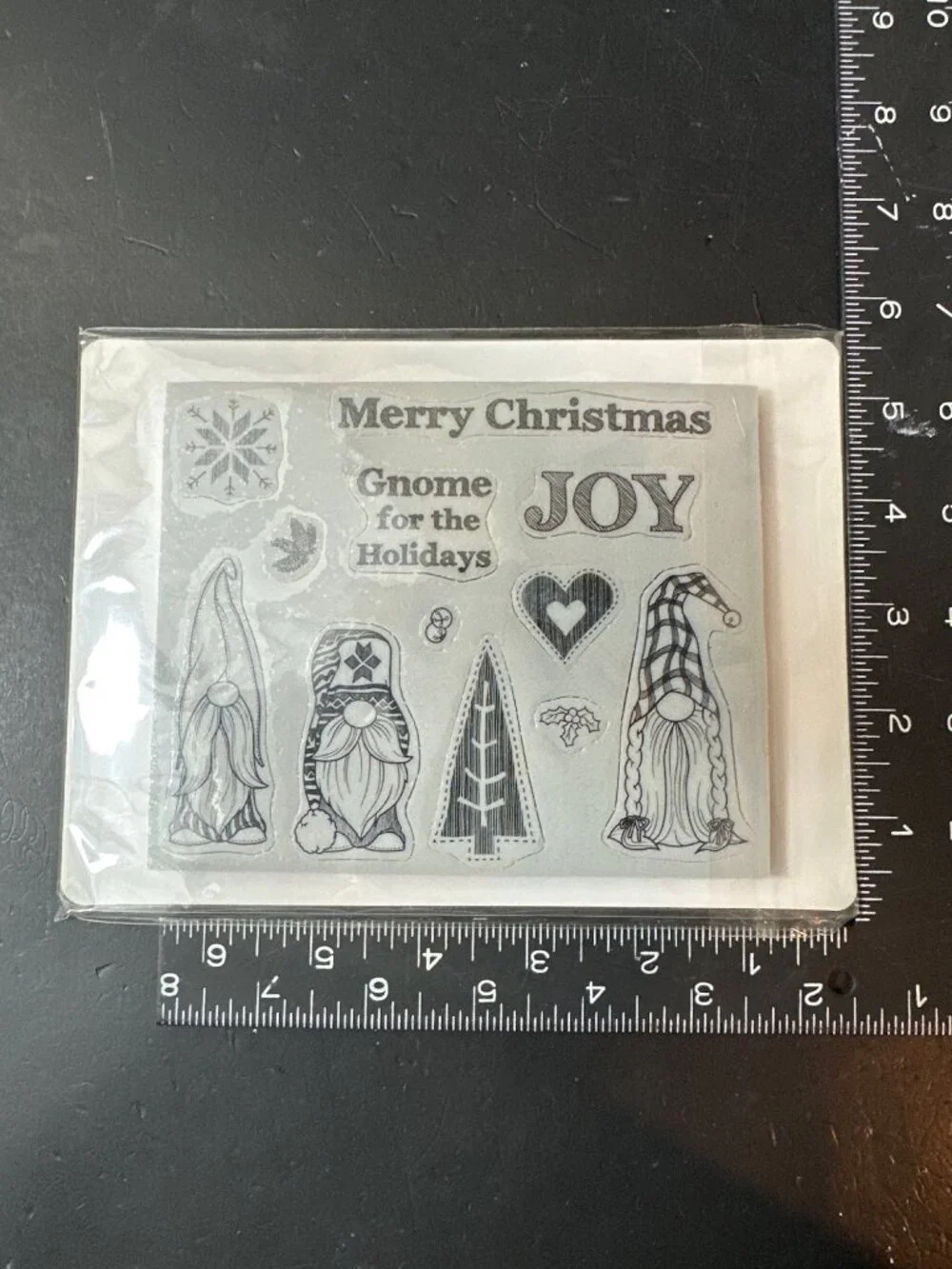 Fun Stampers Journey, Gnome For The Holidays Cling Rubber Stamp Set